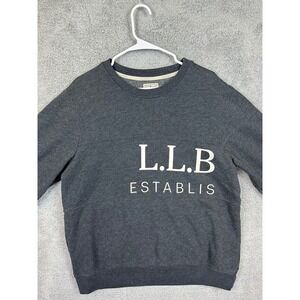 LL Bean Fleece 1912 Crewneck Sweatshirt Mens Size Medium Gray So Soft EUC!!